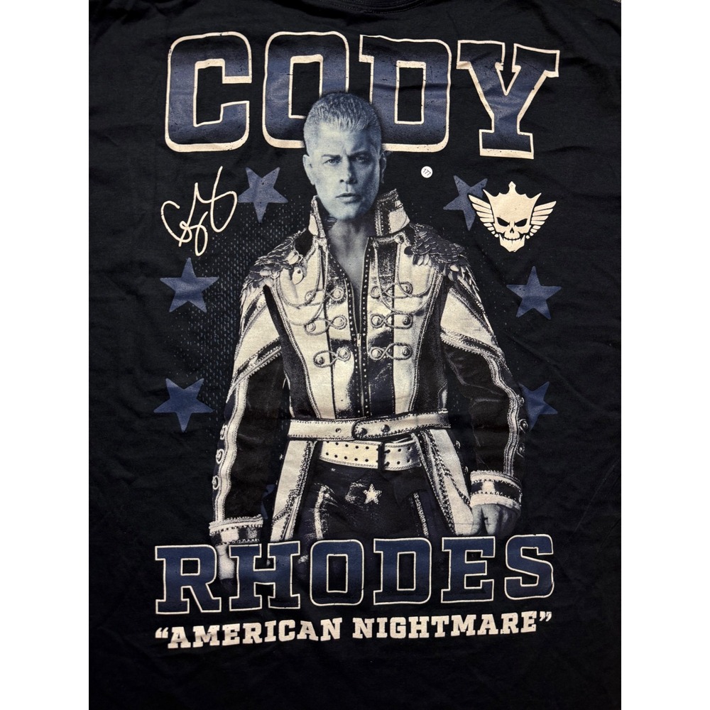 WWE Cody Rhodes American Nightmare Black Graphic T-Shirt Mens Large L Wrestling - Picture 4 of 7